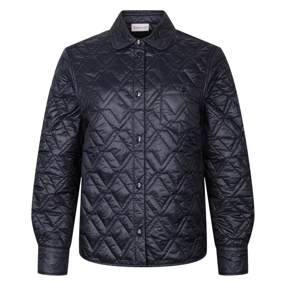 Moncler Womens Logo Motif Quilted Jacket